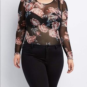 plus size mesh bodysuit
